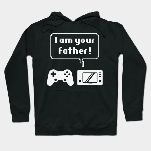 Controller Game Console Icons (I Am Your Father! / White) Hoodie by MrFaulbaum